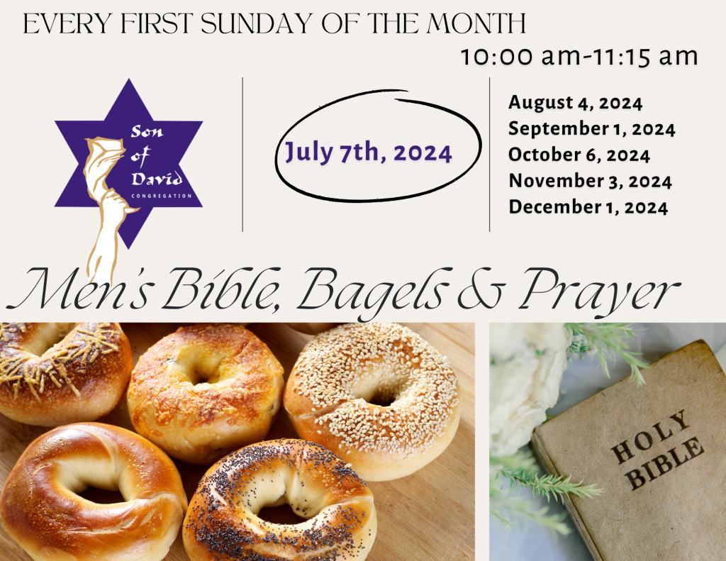 SODC Men's Bible, Bagels, & Prayer July 7th