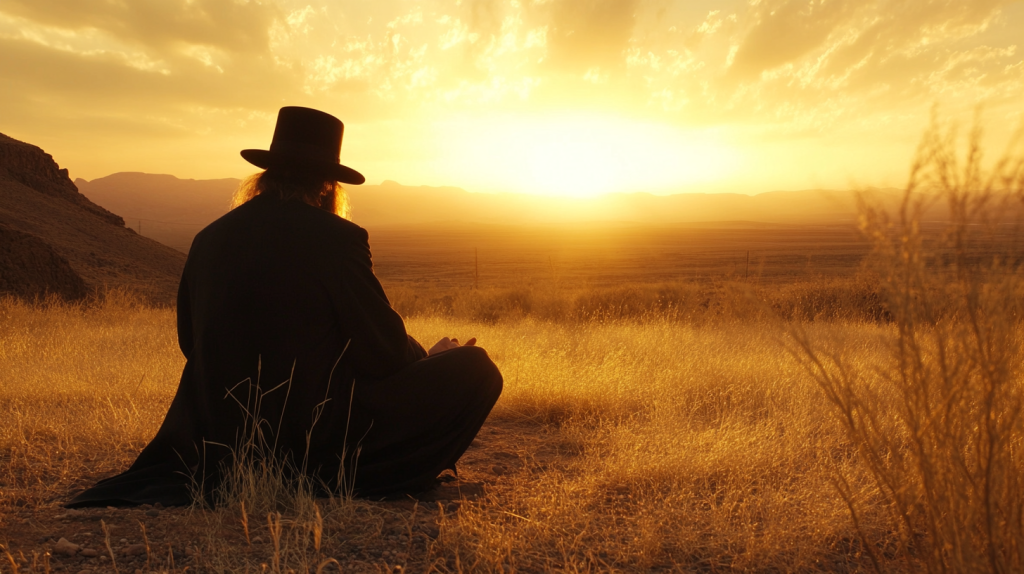 A Rabbi Praying