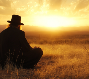 A Rabbi Praying